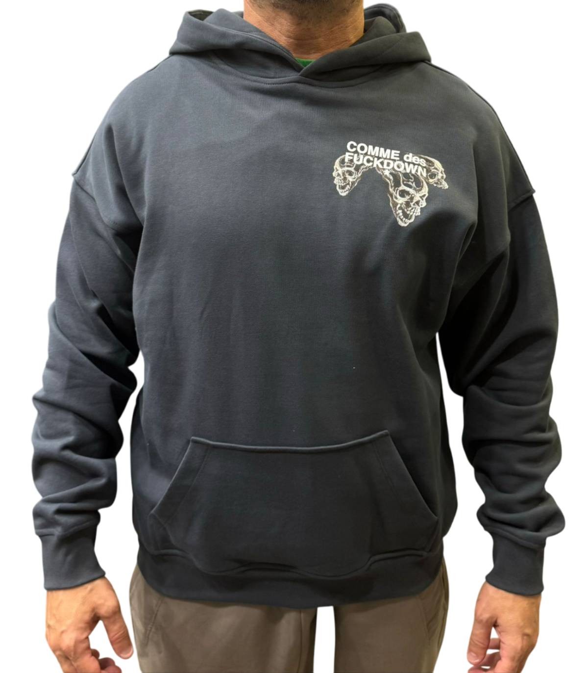 Comme Des Fuckdown - Sudadera con Capucha Negra para Hombe