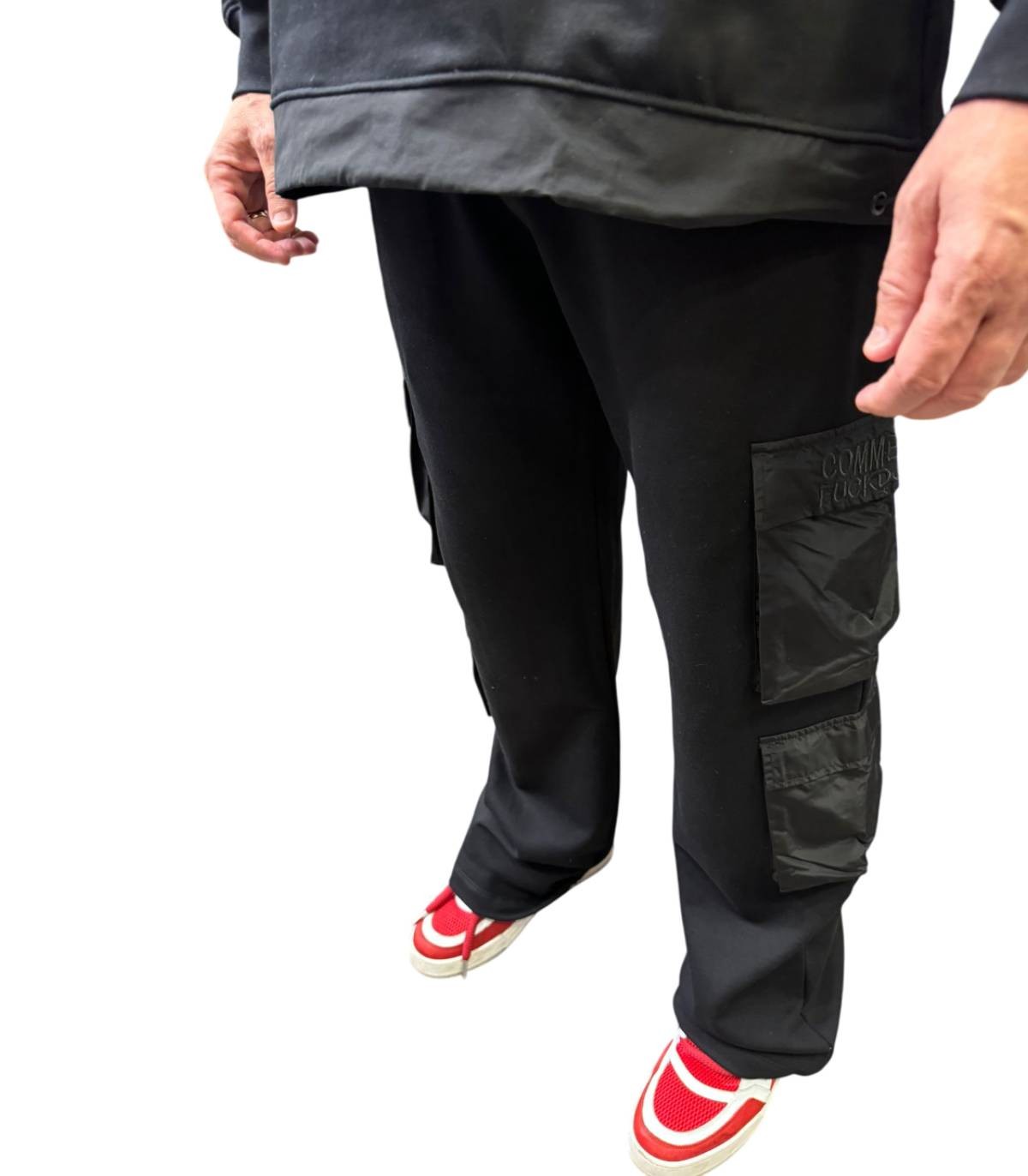 Comme Des Fuckdown - Pantalón Cargo Negro para Hombre