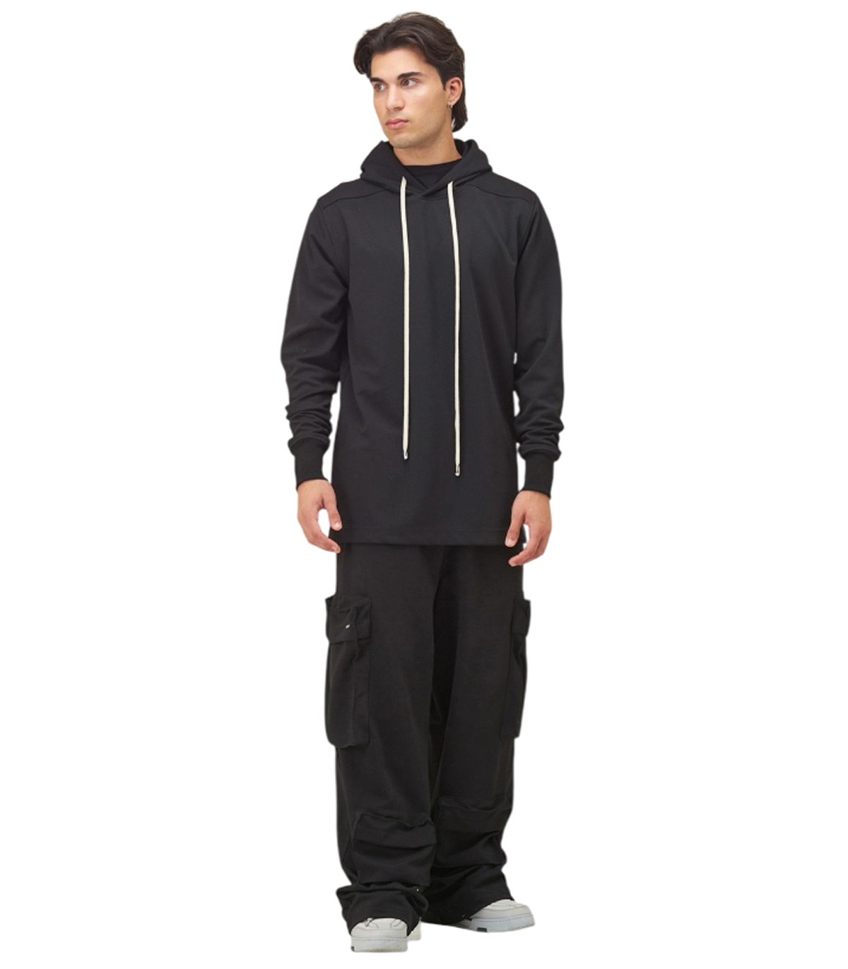 AM Couture - Pantalón Negro para Hombre - Cargo