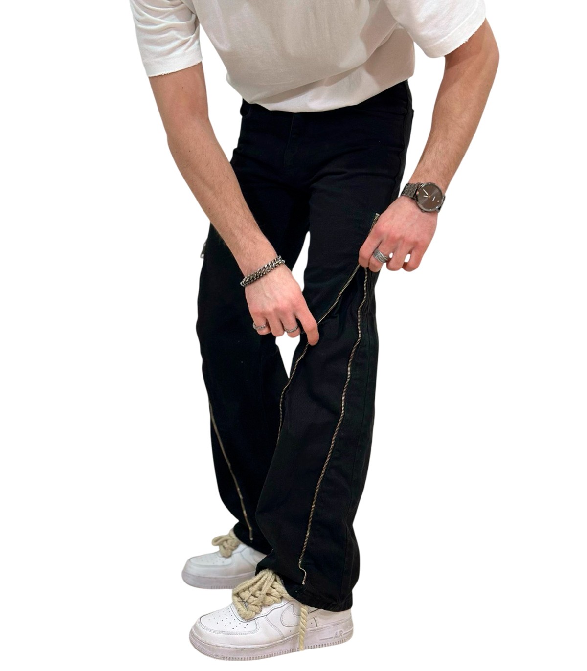 Milano - Pantalón Negro para Hombre - Flarix