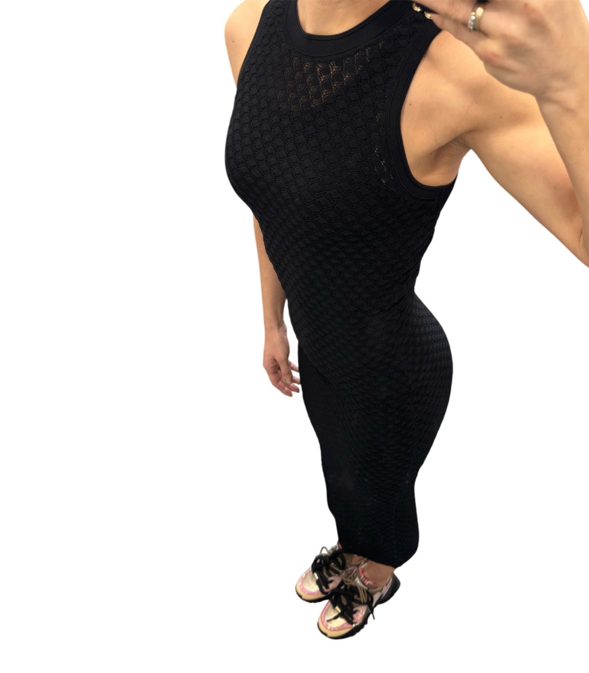 Relish - Vestido Negro para Mujer - TRICOT DRESS EL PASO