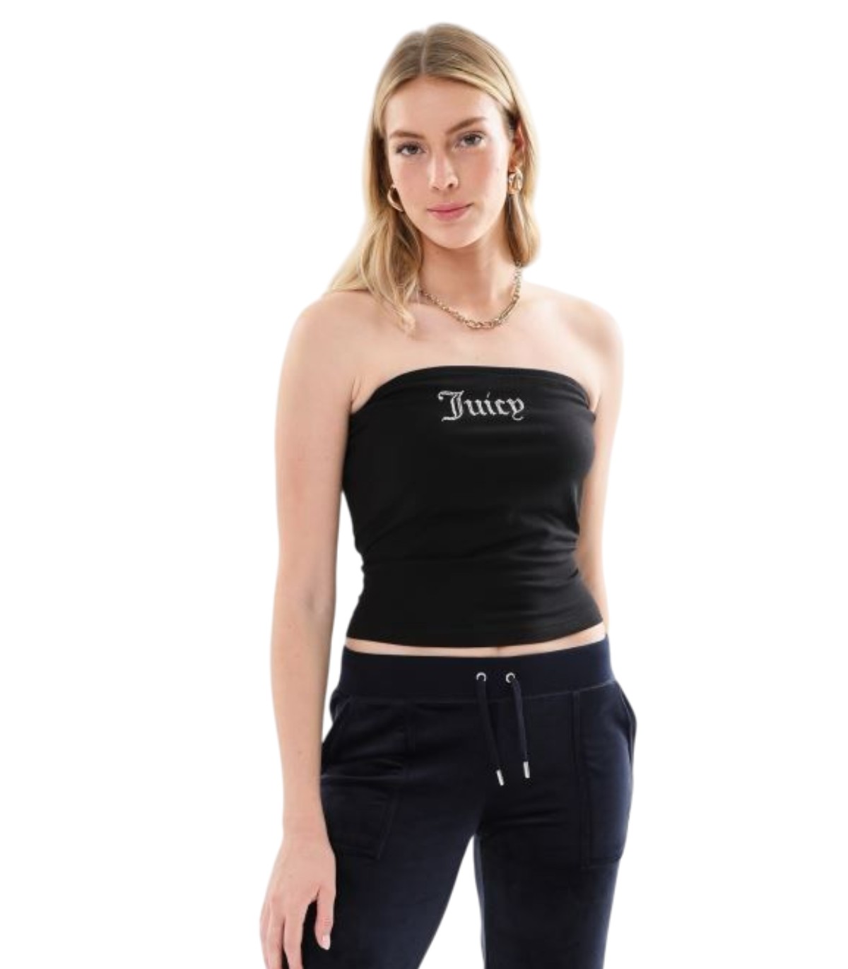 Juicy Couture - Top Negro para Mujer - BANDEAU TOP
