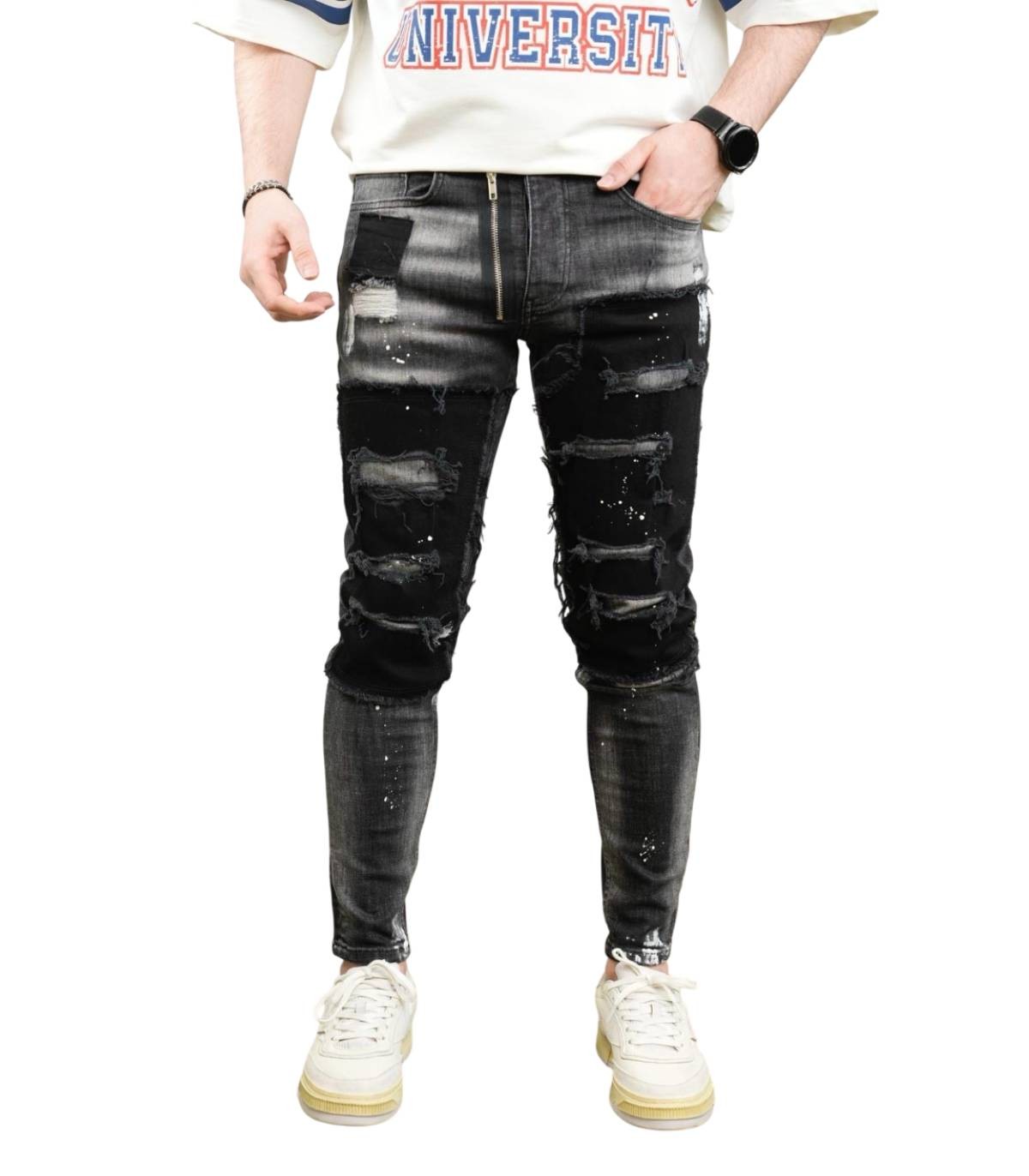 2Y Premium - Pantalones Negros para Hombre - 0125C1133