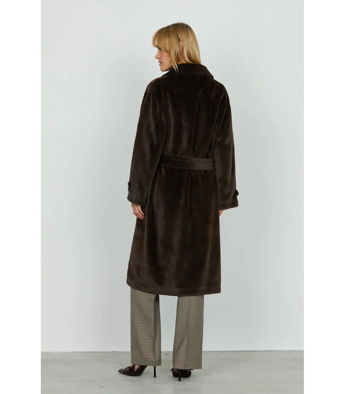 Relish- Abrigo largo Chamlet para mujer