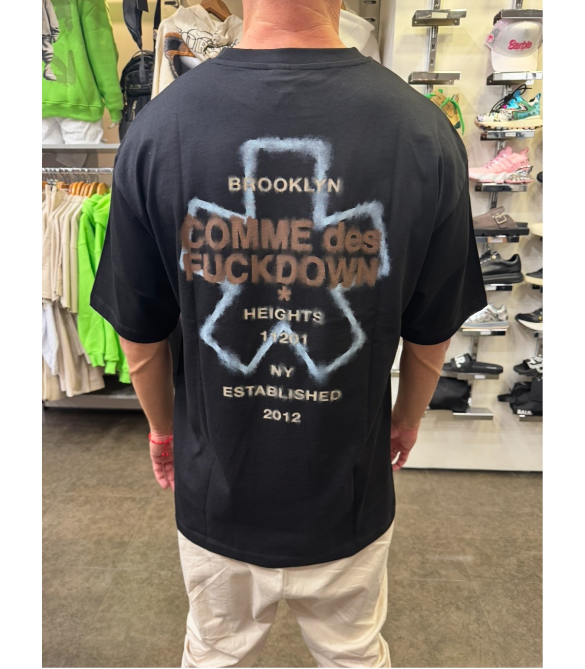 Comme des Fuckdown- Camiseta negra para hombre