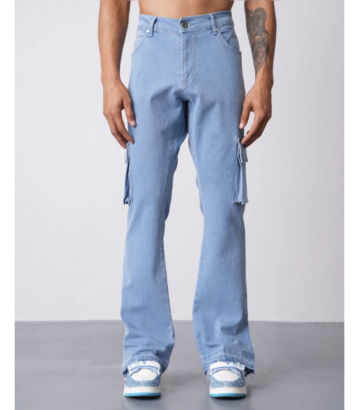 Ikao Paris- Jeans cargo para hombre