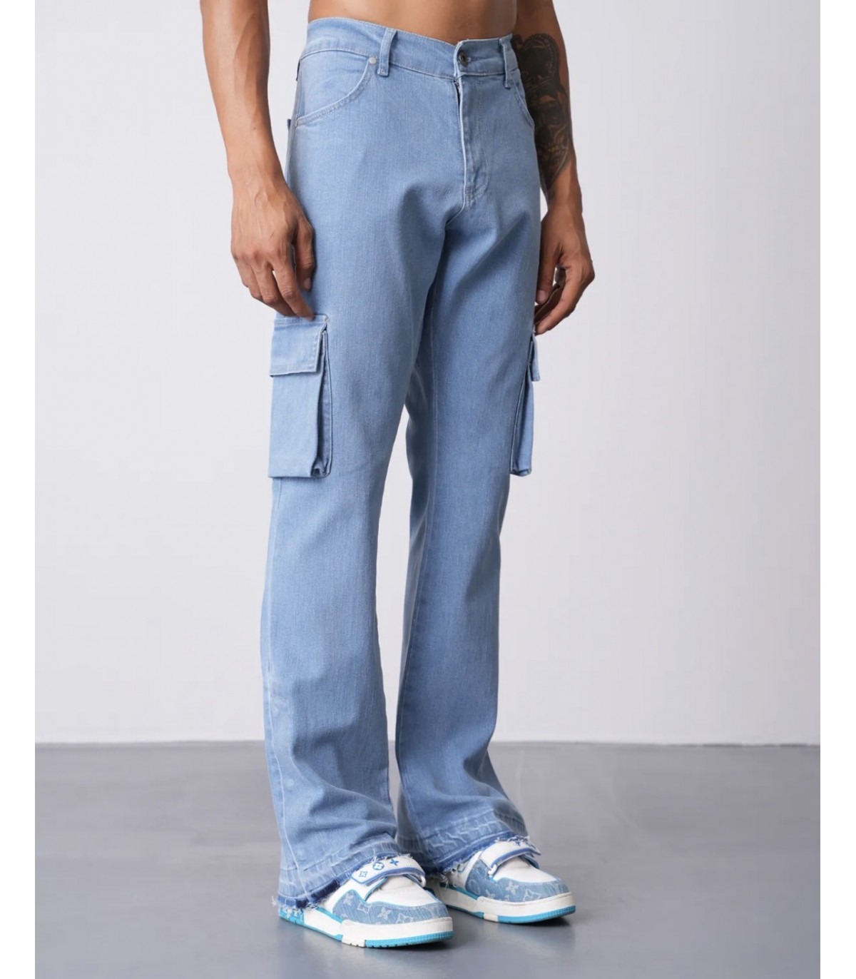 Ikao Paris- Jeans cargo para hombre