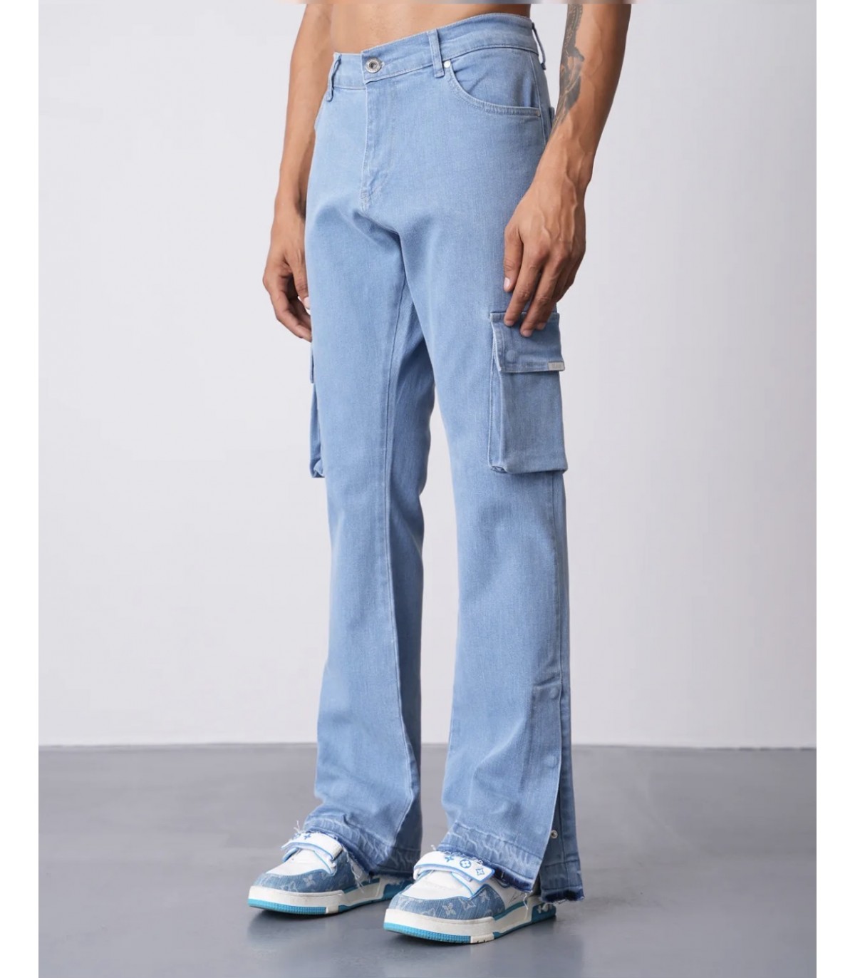 Ikao Paris- Jeans cargo para hombre