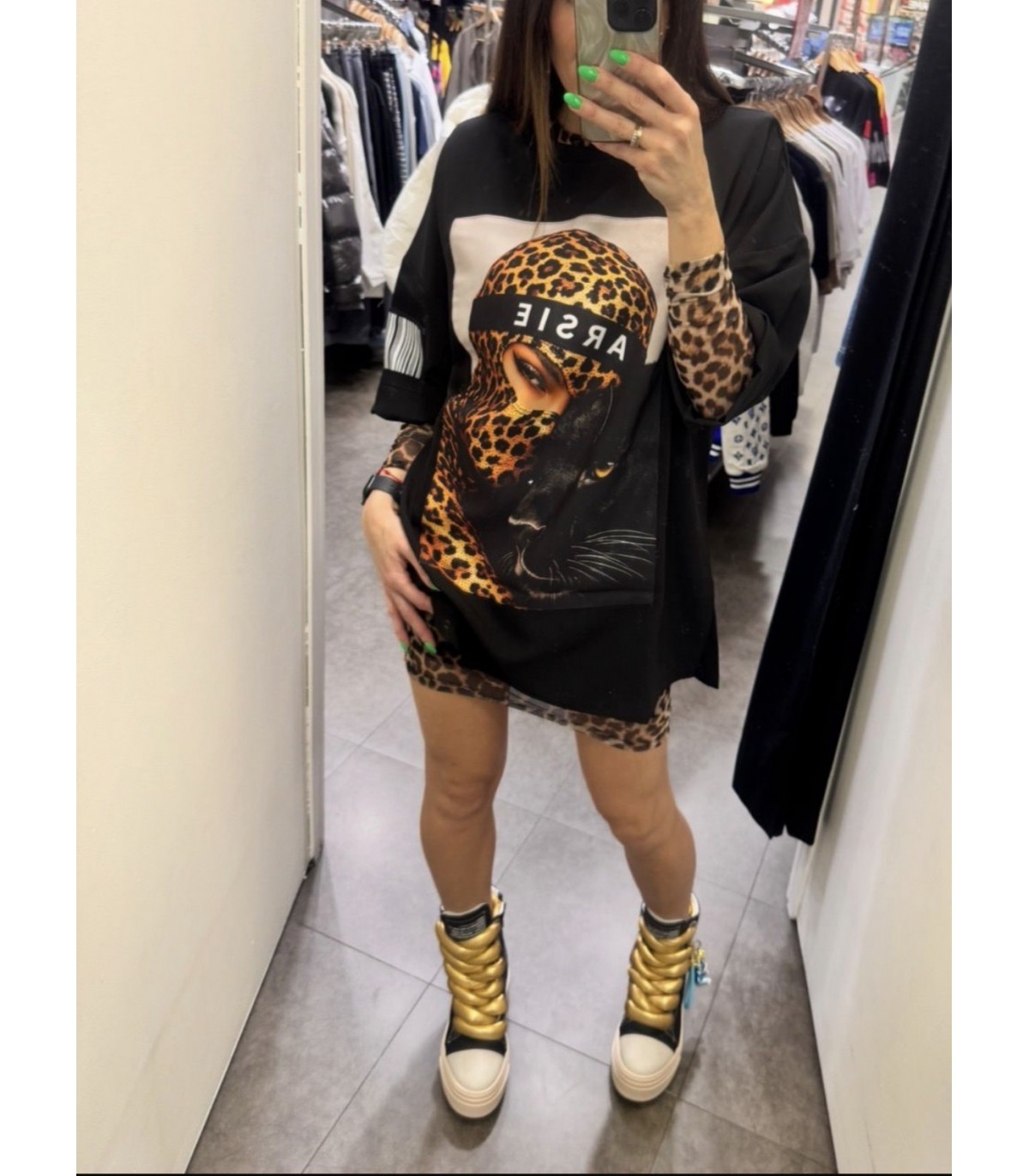 Arsie- Camiseta Leopardo Pantera unisex