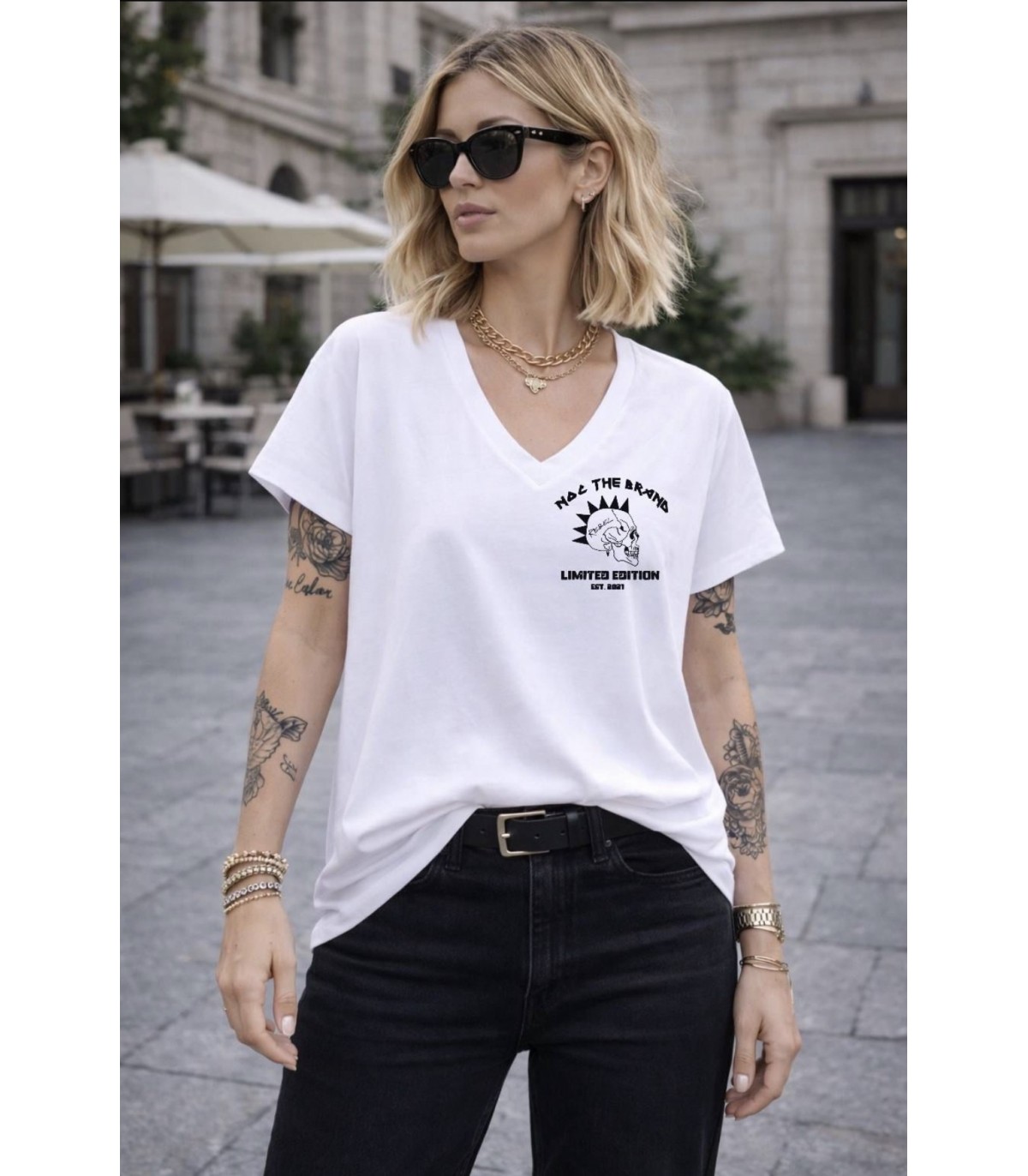 Noc The Brand- Camiseta Over Basica para mujer
