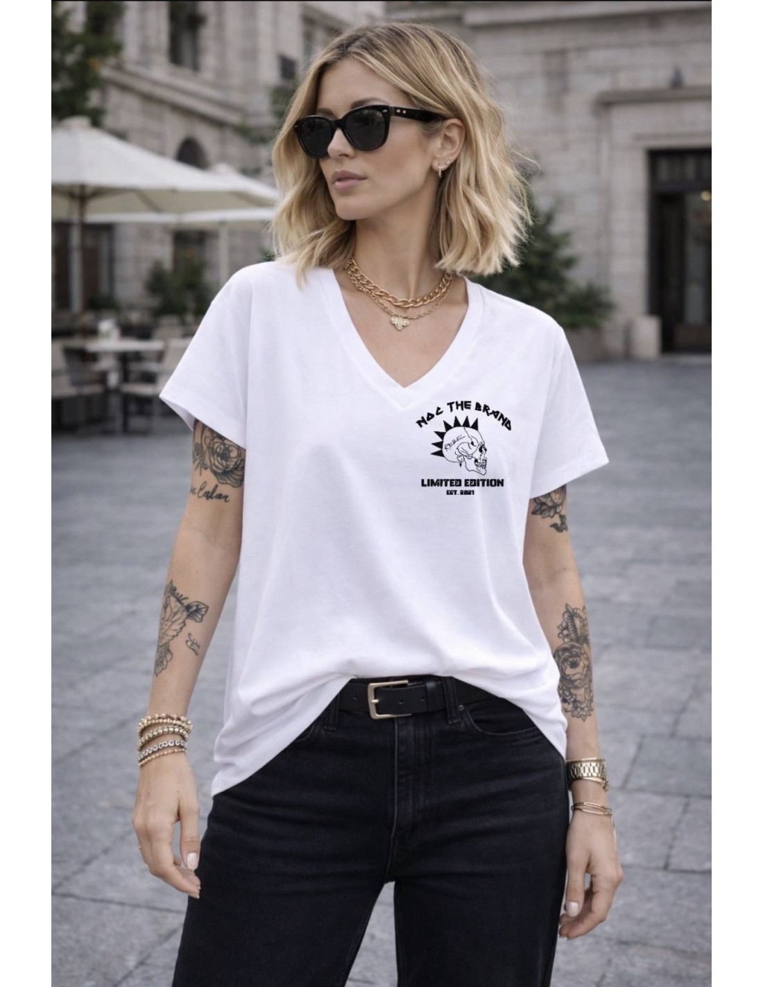 Noc The Brand- Camiseta Over Basica para mujer