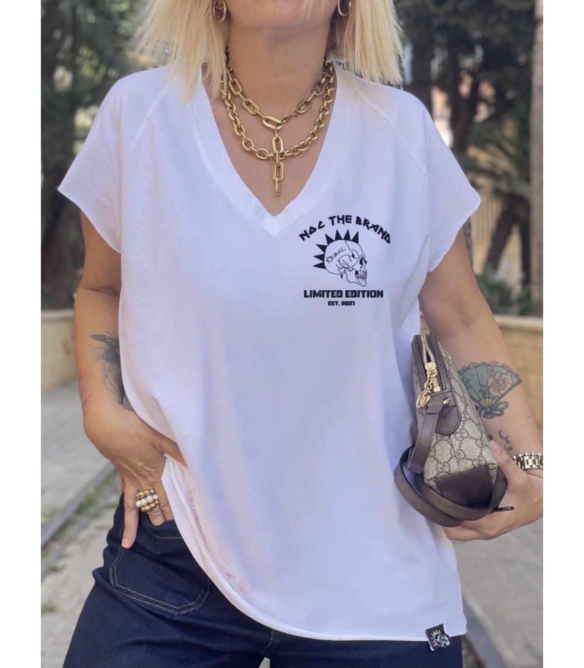 Noc The Brand- Camiseta Over Basica para mujer