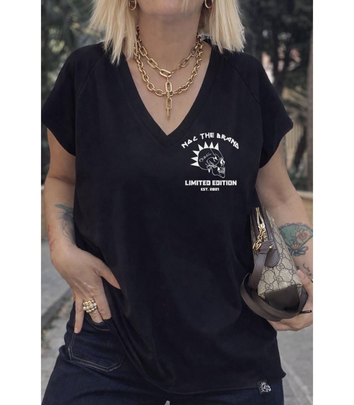 Noc The Brand- Camiseta Over Basica para mujer