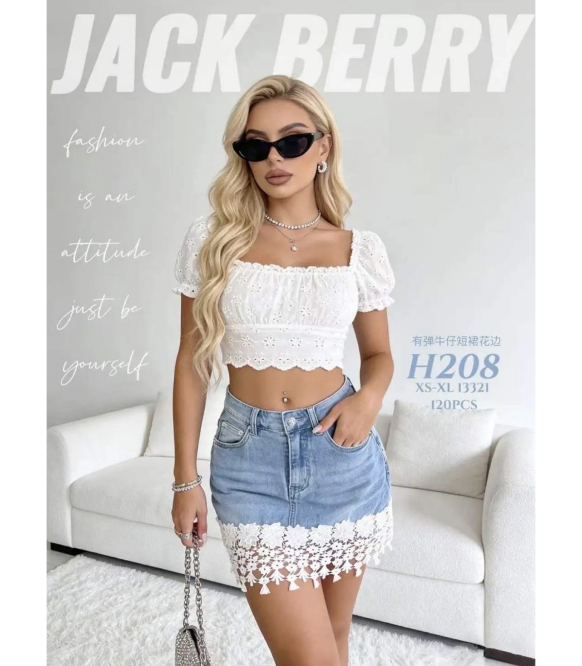 Jack Berry- Falda H2080 para mujer