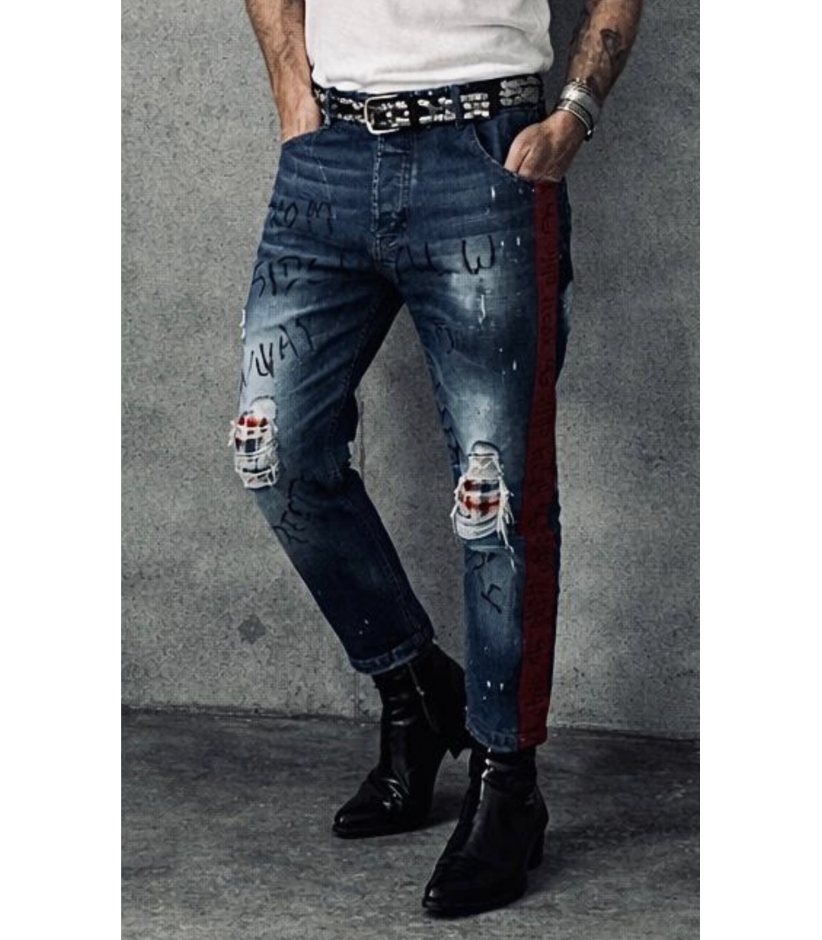Freakchicny- Denim Jeans Atelier para hombre