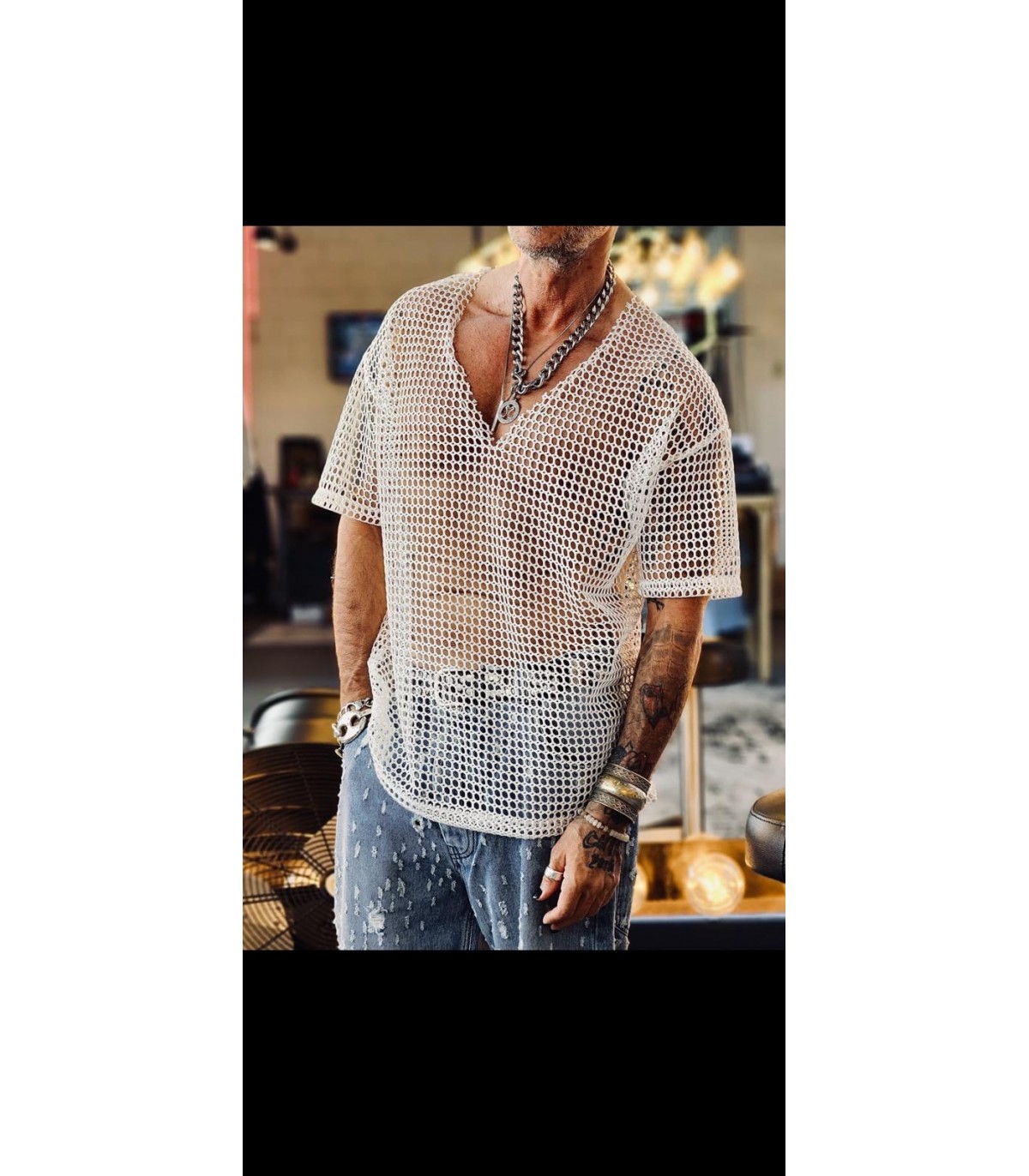 Freakchicny- Camiseta Adonnis para hombre