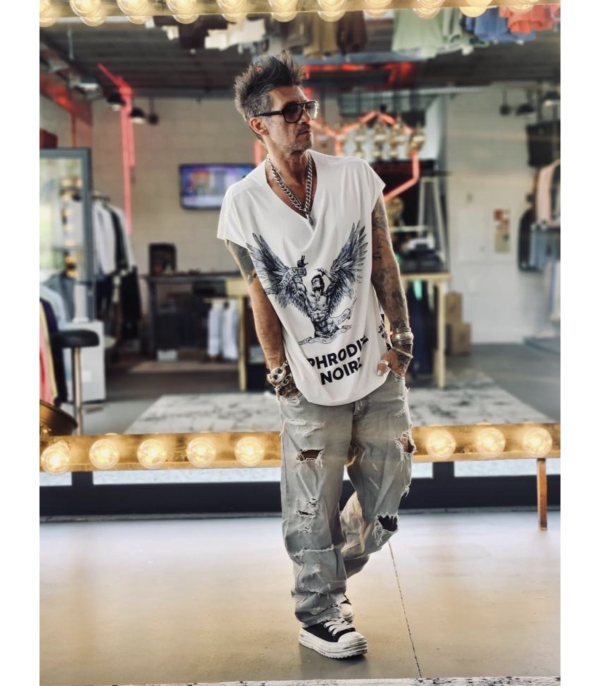 Freakchicny- Camiseta Afrodithe Noire para hombre