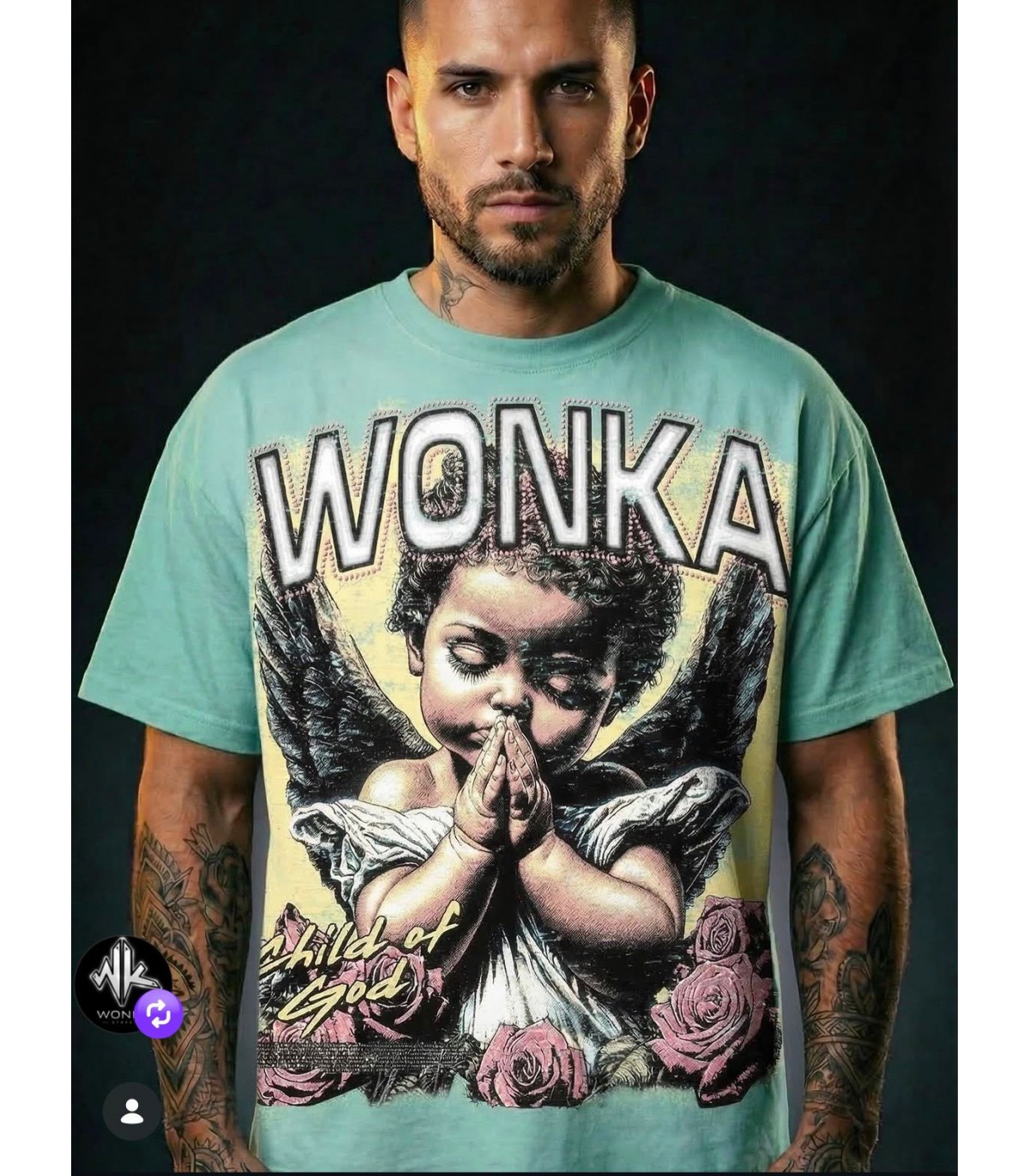 Wonka- Camiseta Angel para hombreCAMISETA ANGEL