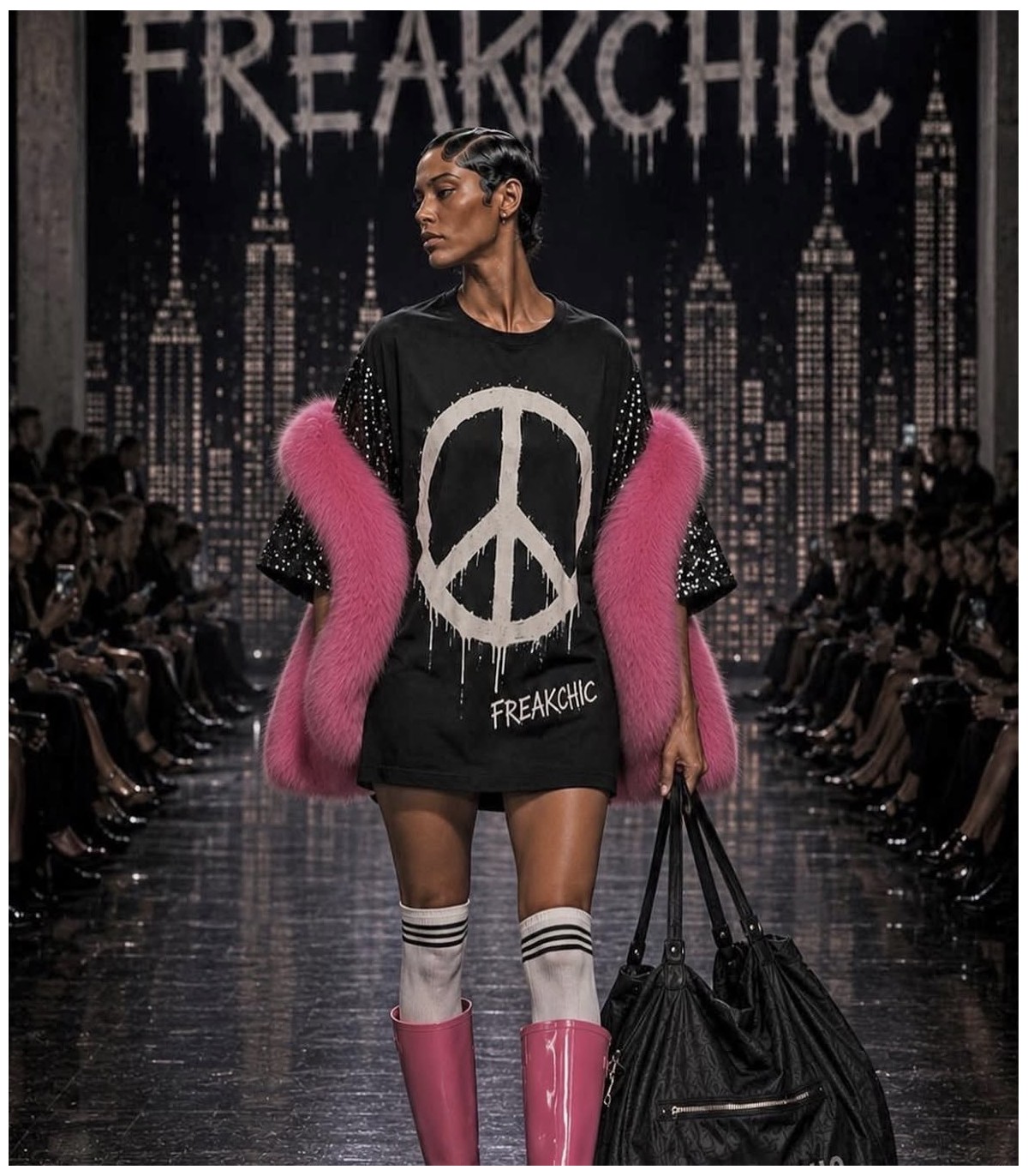 Freakchicny- Vestido Peace para mujer