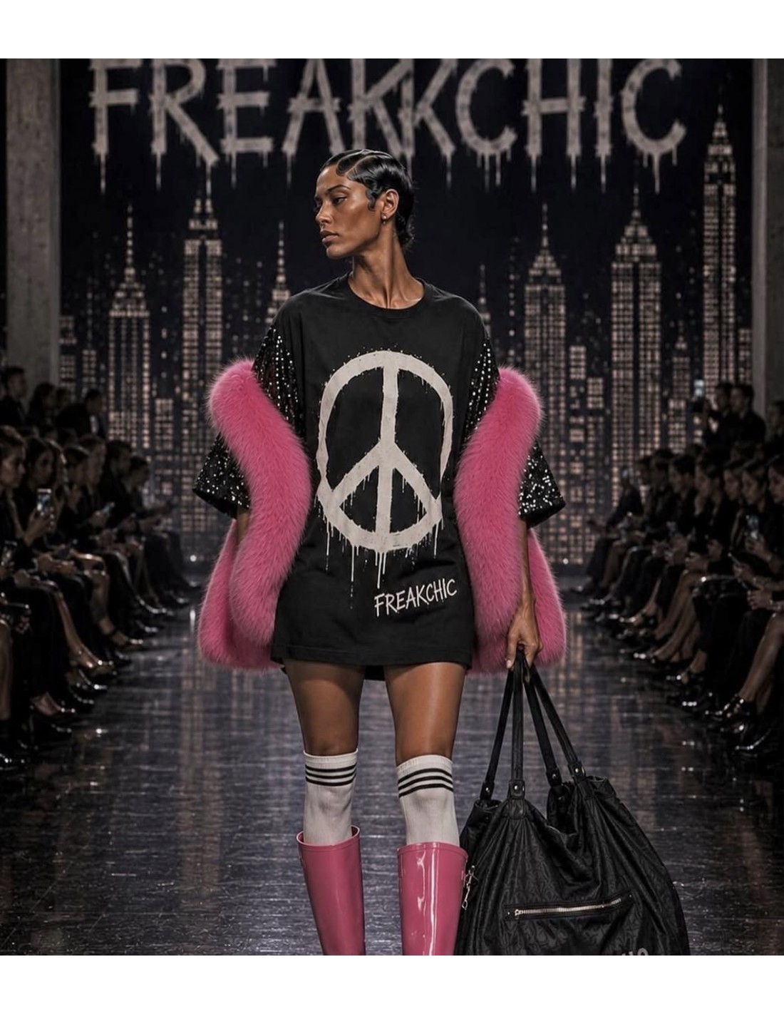 Freakchicny- Vestido Peace para mujer