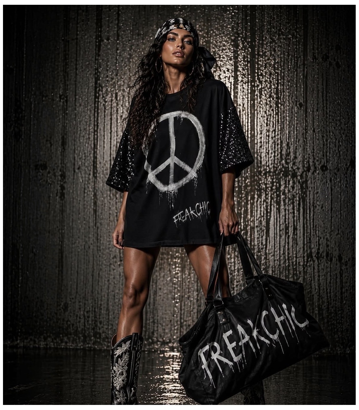 Freakchicny- Vestido Peace para mujer