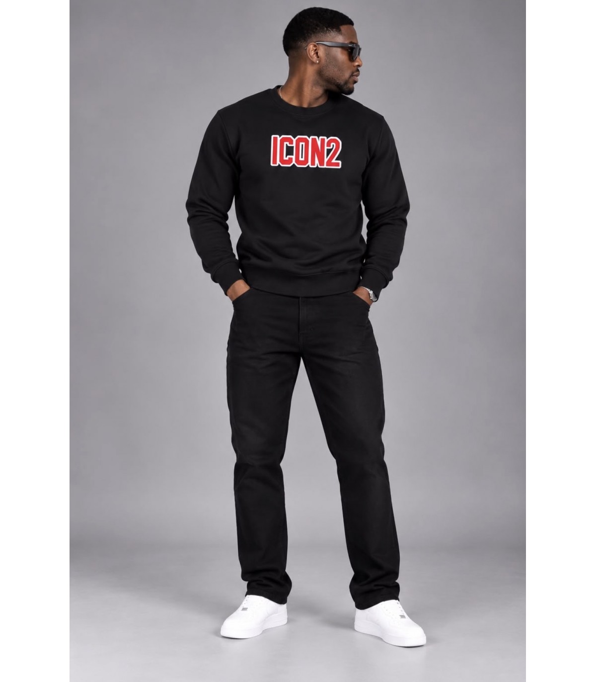 Milano- Sudadera Negra Icon2 para hombre