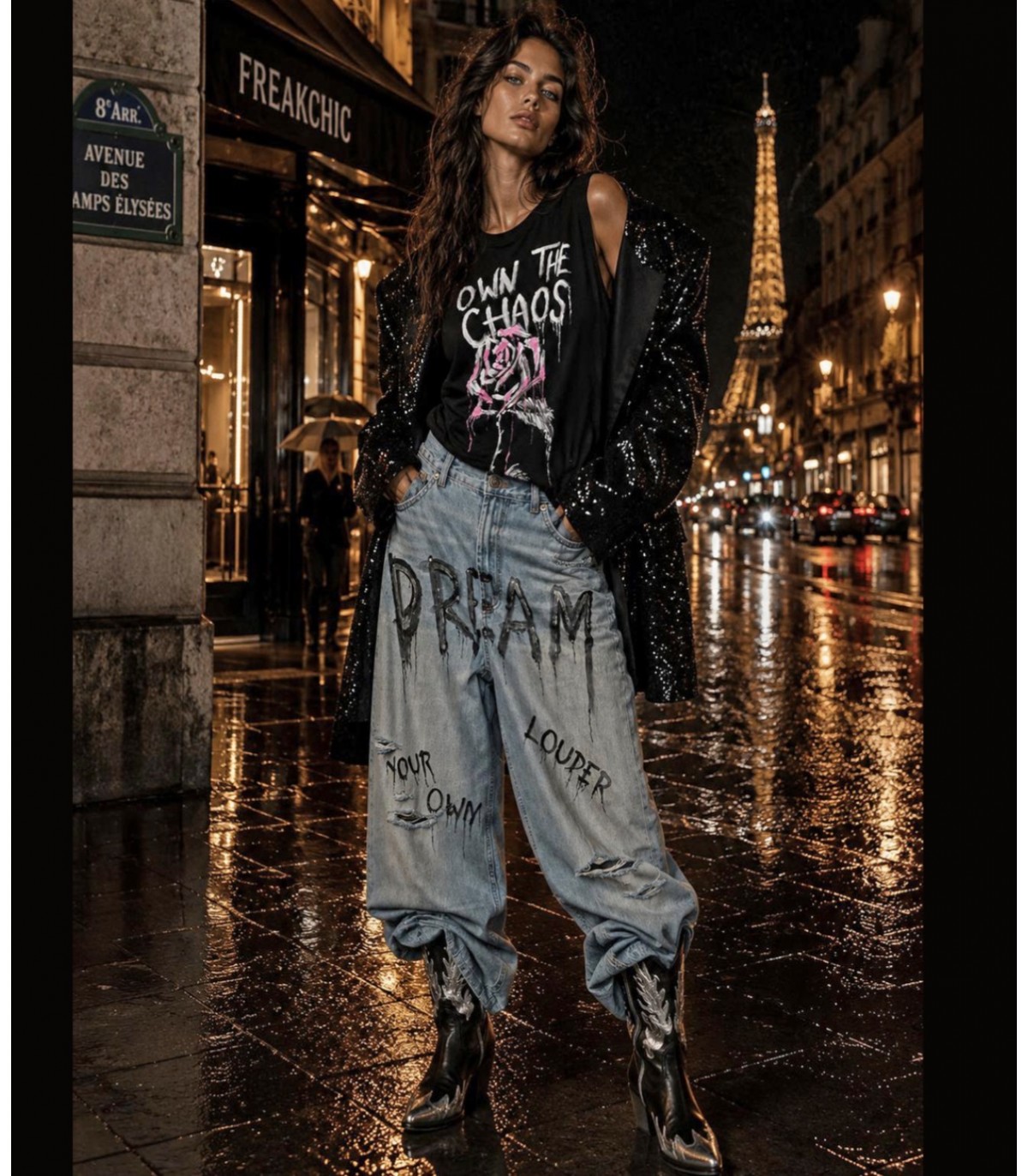Freakchicny- Camiseta Chaos para mujer