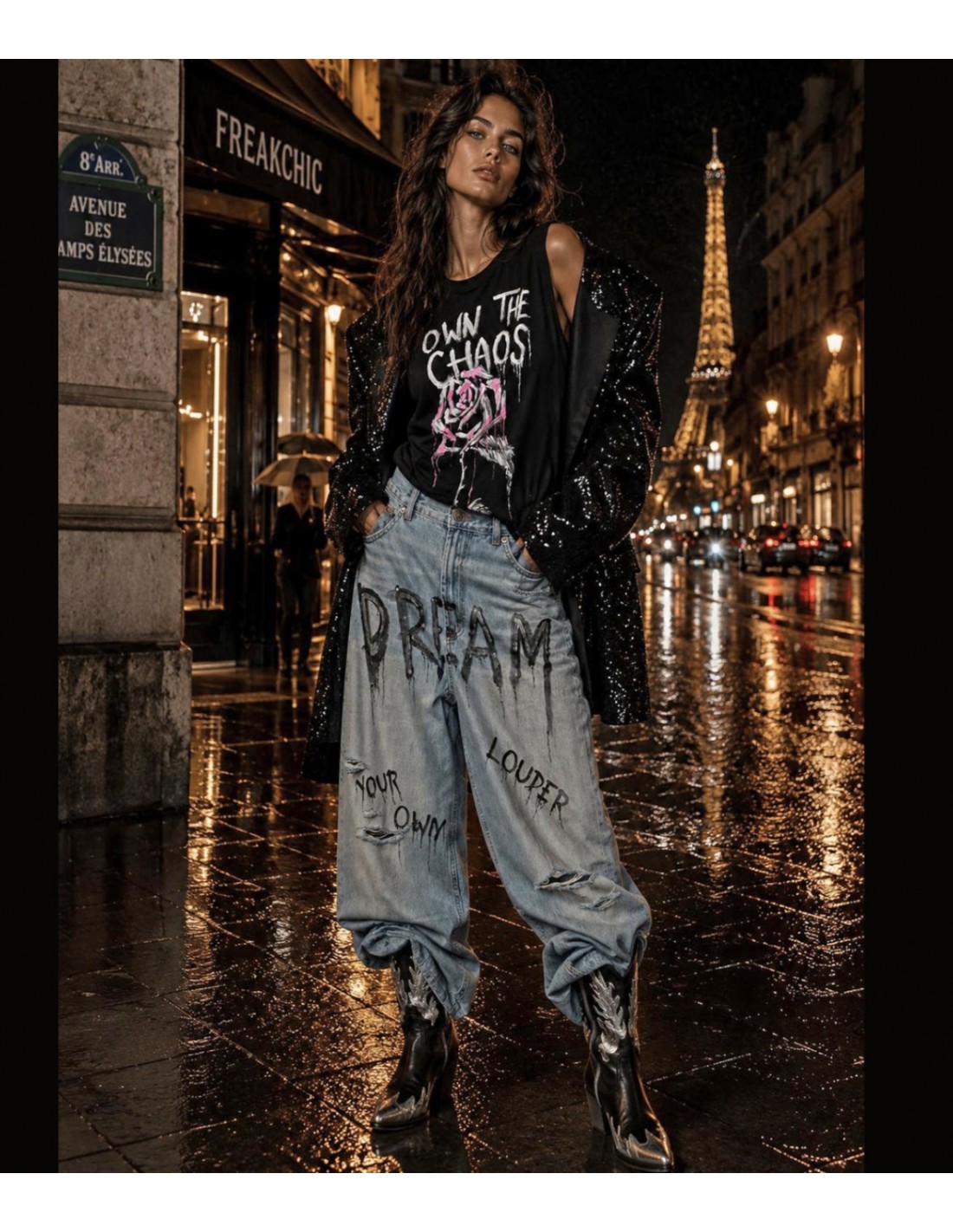Freakchicny- Camiseta Chaos para mujer
